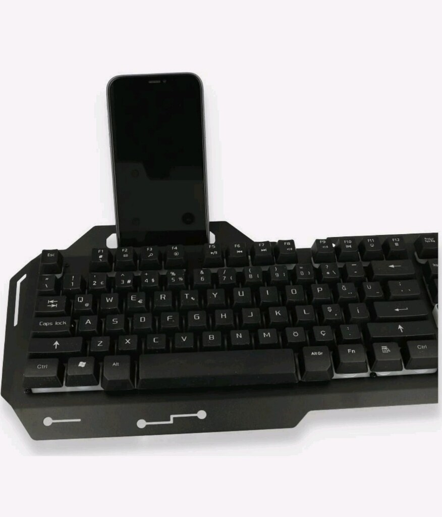 RGB klavye & mause set ışıklı sıfırdır tek fiyat telefon tutucu destek - 5