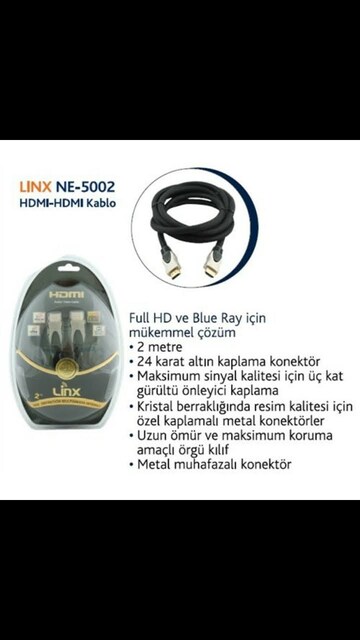 2 metre alt?n uçlu HDMI kablo
