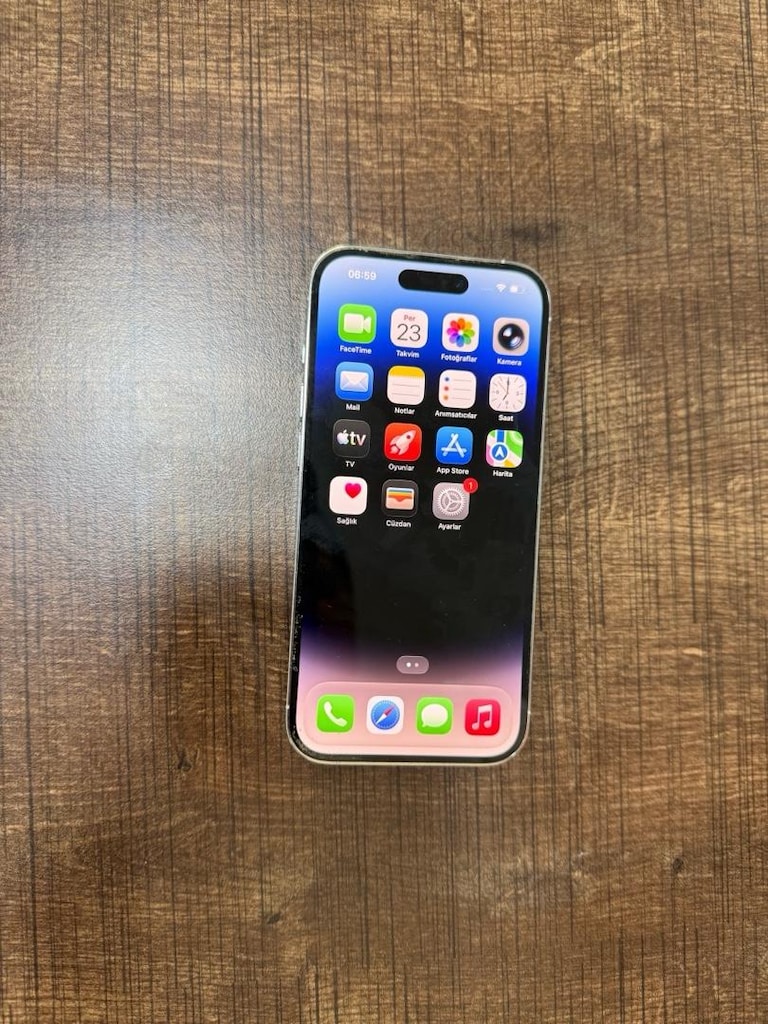 İPHONE 14 PRO 128 GB GÜMÜŞ PİL 93 YURTİÇİ FATURALI HATASIZ DEĞİŞENSİZ - 14
