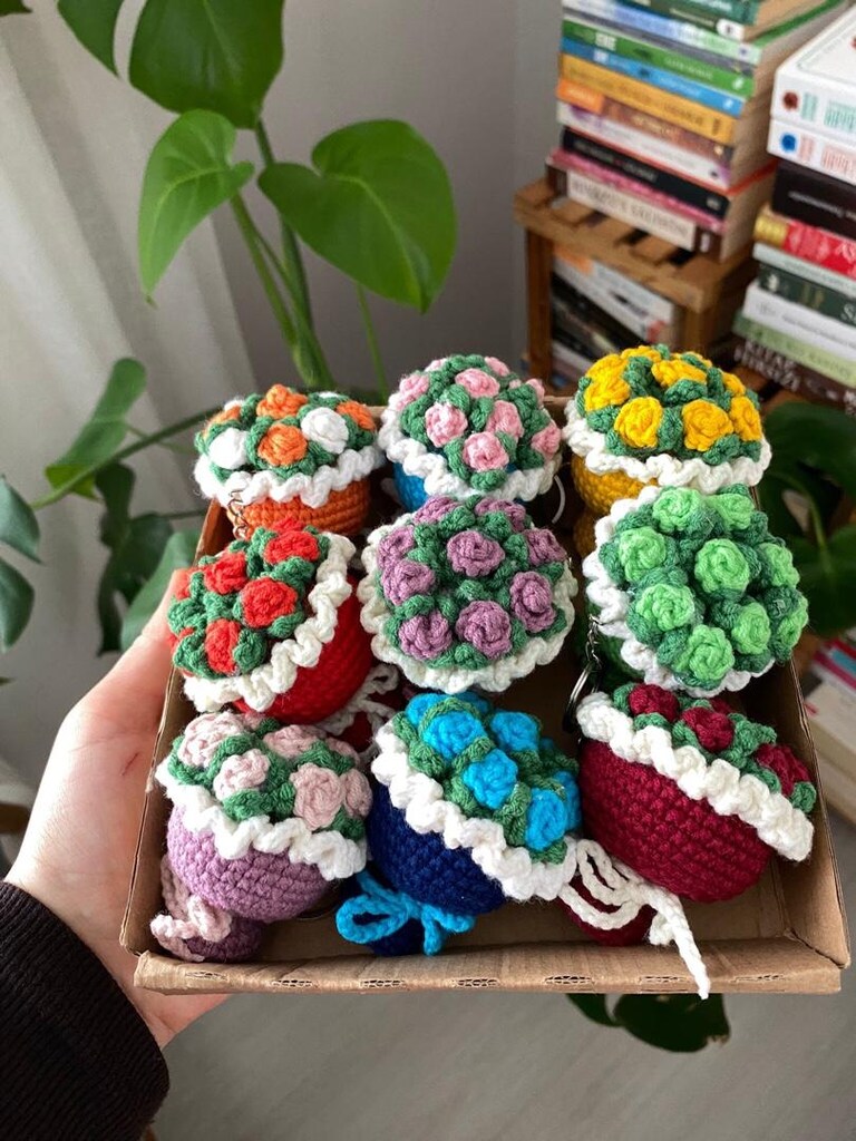 Amigurumi örgü anahtarlık - 4