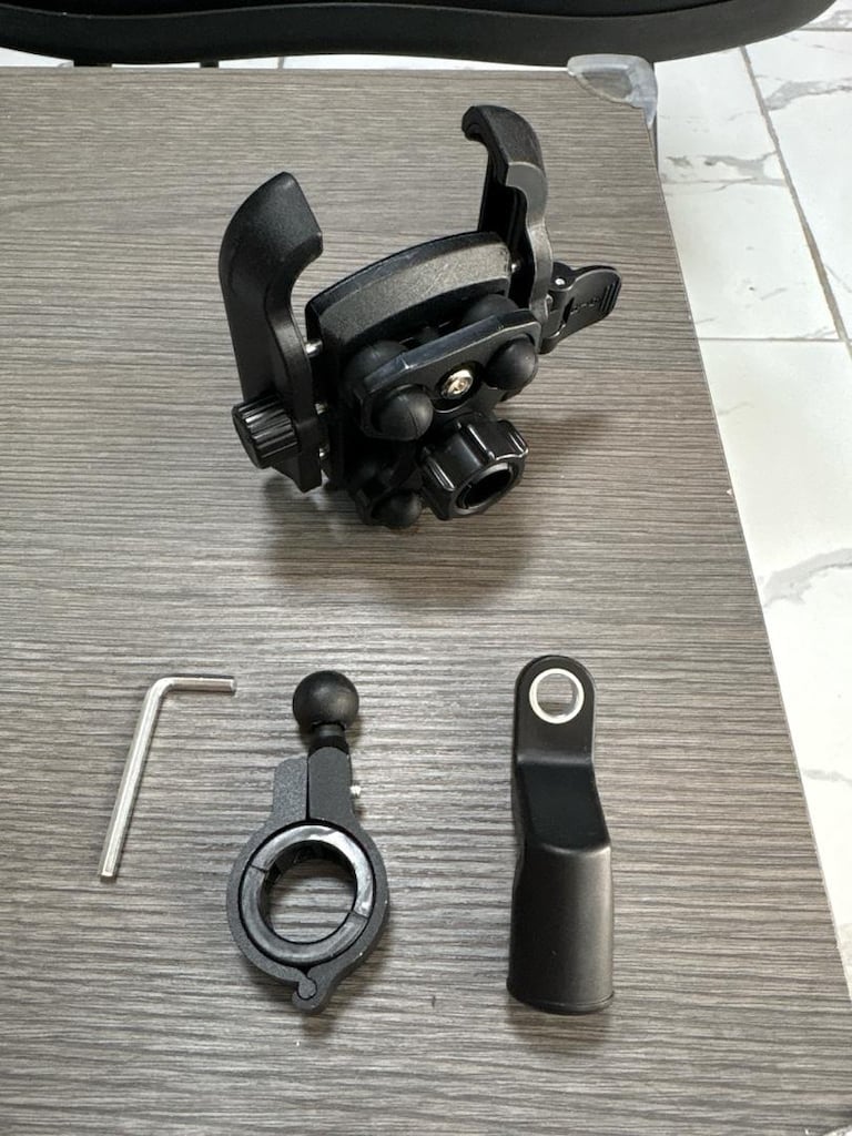 gidon ayna bağlantılı titreşim önleyicili motosiklet telefon tutucu - 2