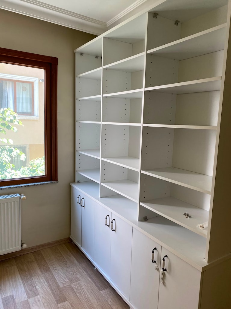 ayarlanabilir raflı kitaplık kapaklı büyük dolap - 2