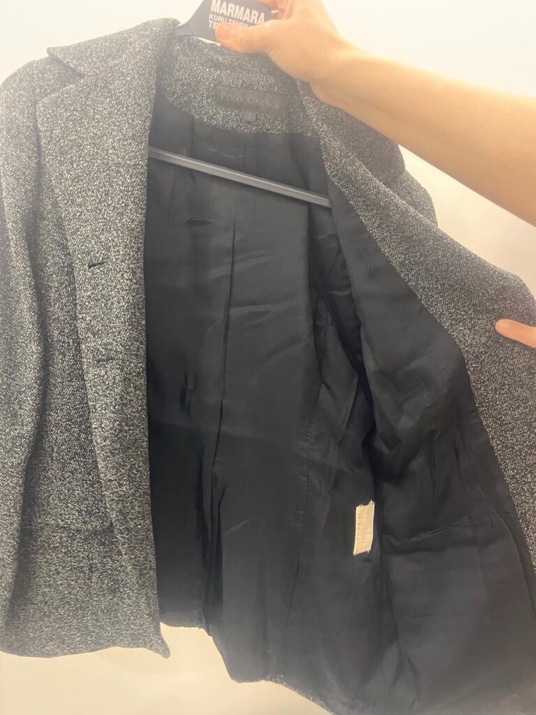 Gri desenli blazer ceket - 4