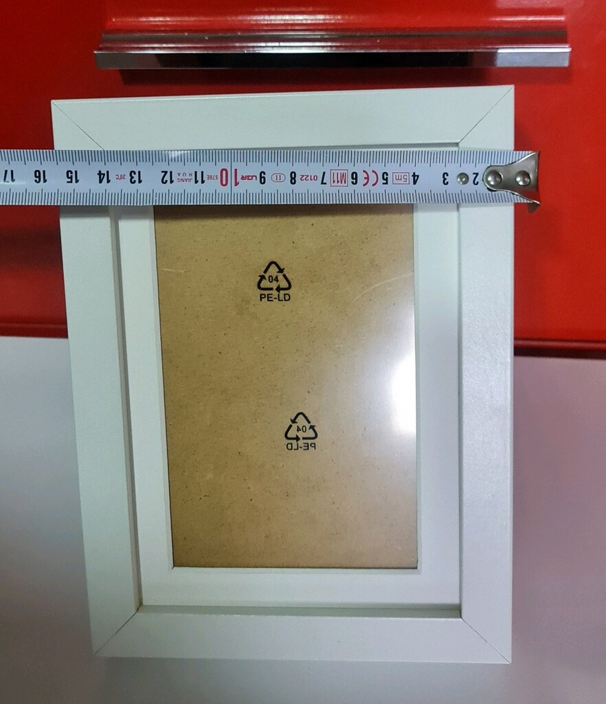 Beyaz ahşap fotoğraf çerçevesi. Tarz ve modern. Sıfır. 15,5x3,5x20 cm - 4