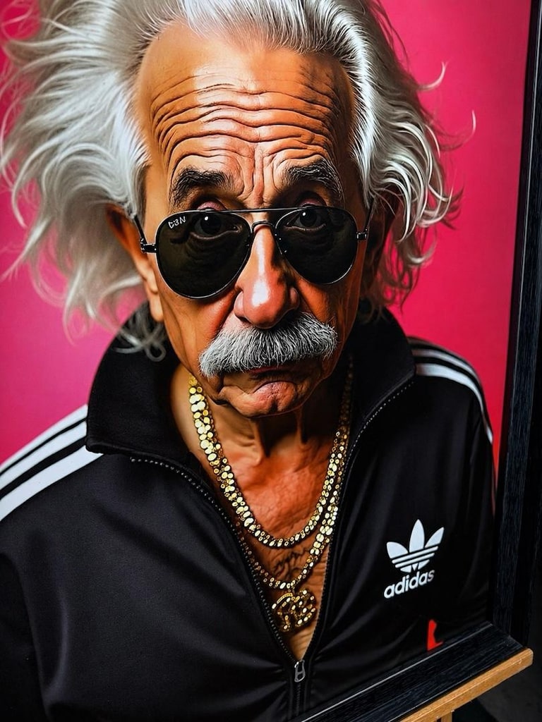 Bilim İnsanı Pop-Art Camlı Çerçeveli Tablo 48×67 cm - 3