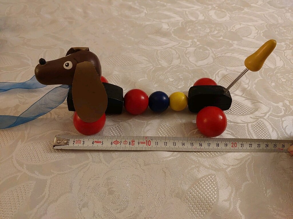Ahşap,köpek ip çekmeli ouncak. - 2
