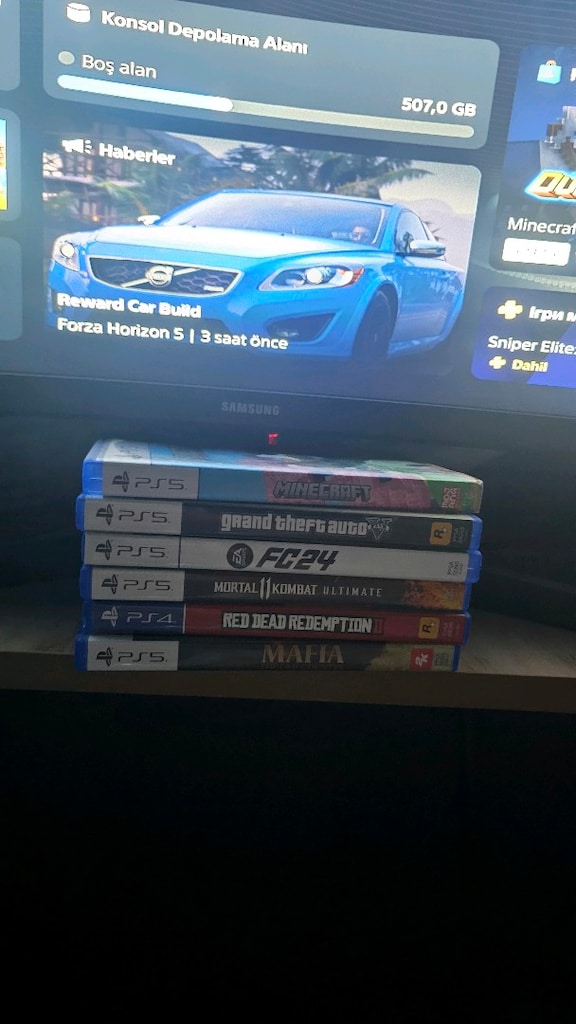 4 Aylık Ps5 Slim CD + Monitör + 2 Kol + 6 Adet Oyun (AÇIKLAMAYI OKU - 4