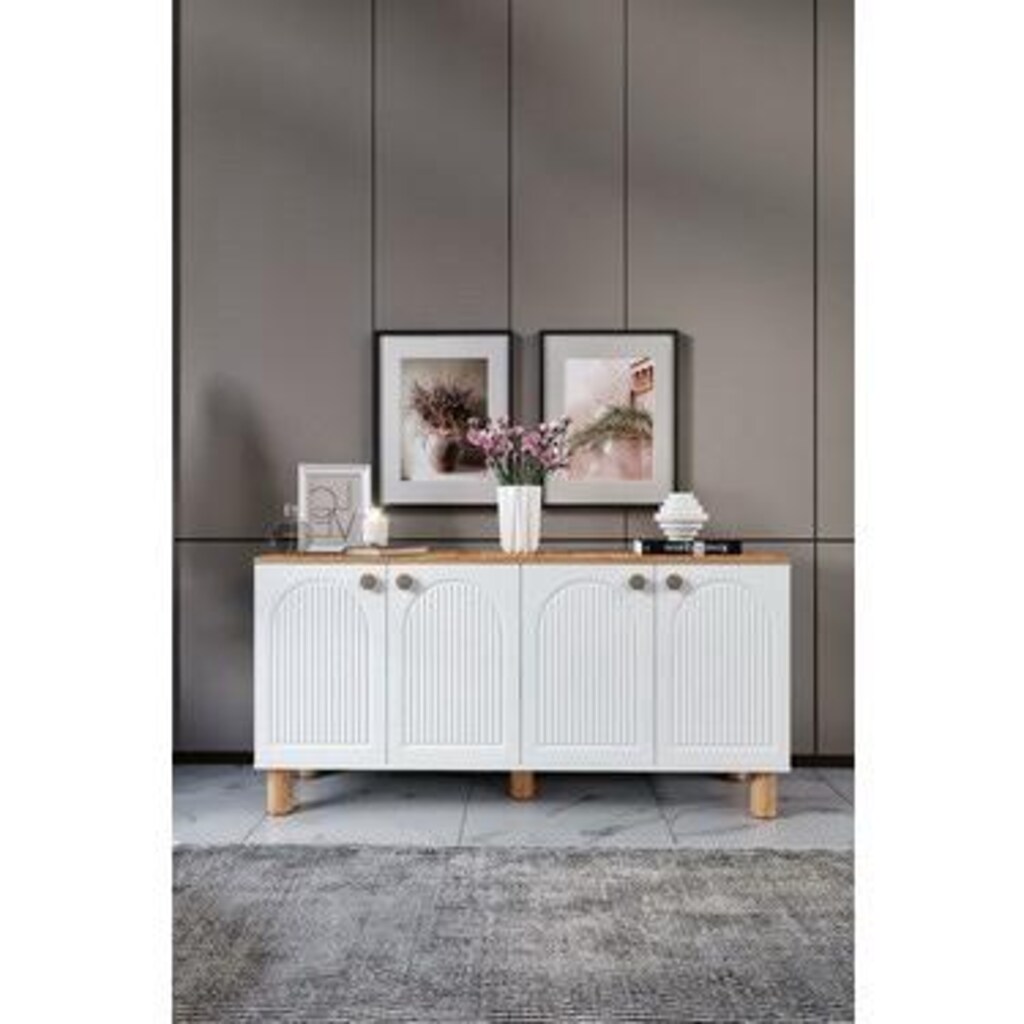 konsol bohem konsol beyaz çam 160x43x79
