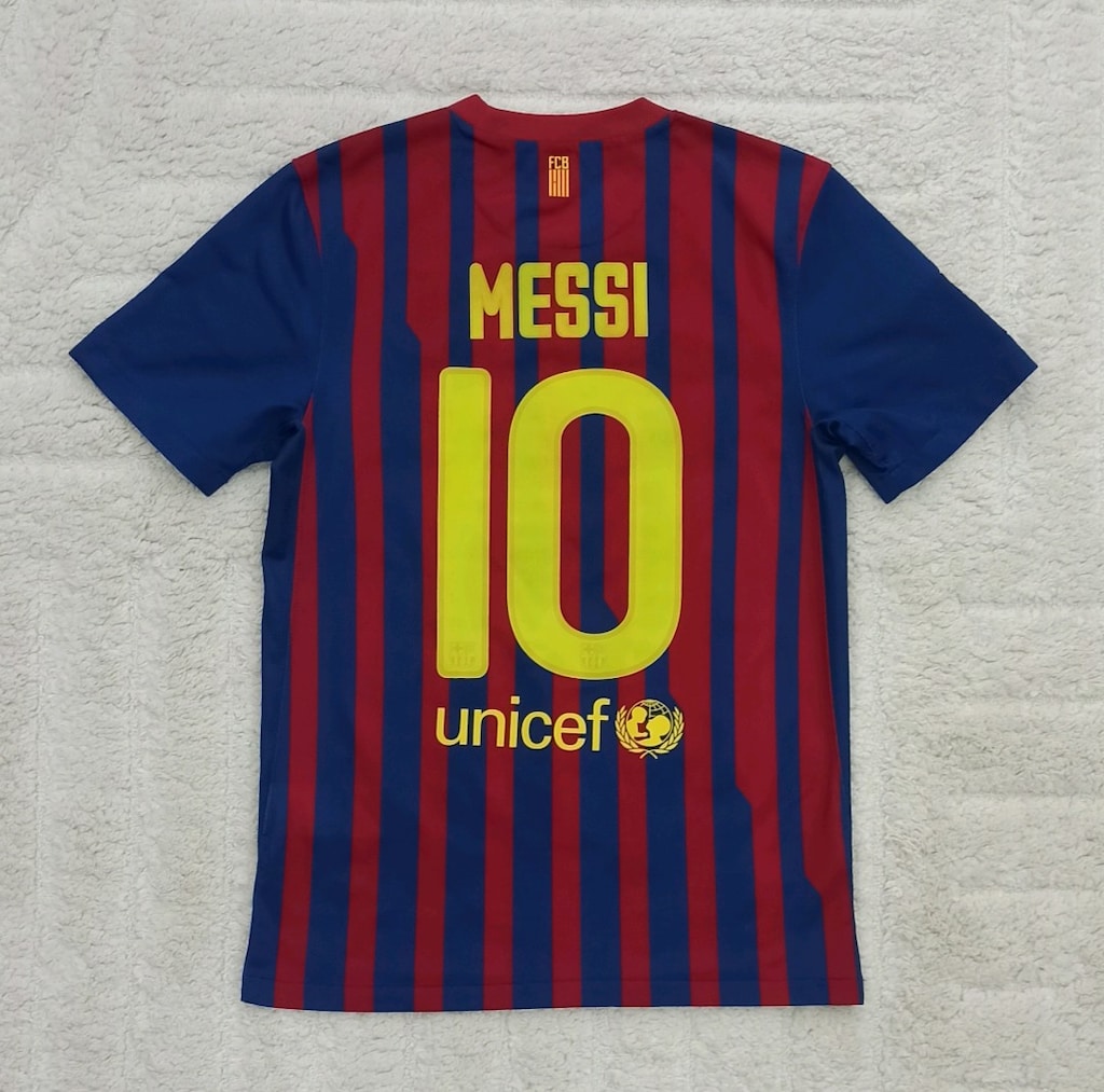 2011-2012 Sezonu Messi Orijinal Barcelona Forma Nike - 2