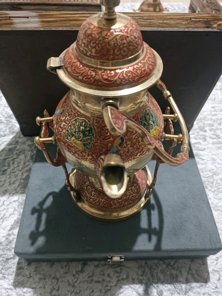 Pirinç mine kalem işçiliği semaver(çaydanlık) - 9