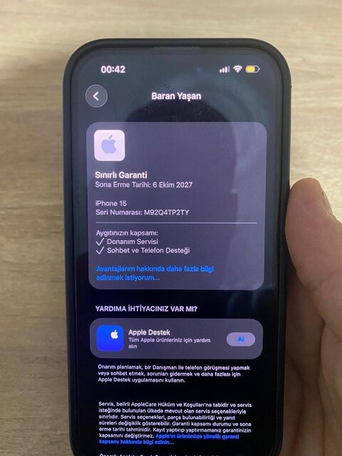 iphone 15 temiz hiç bi sıkıntısı yok garantili faturalı