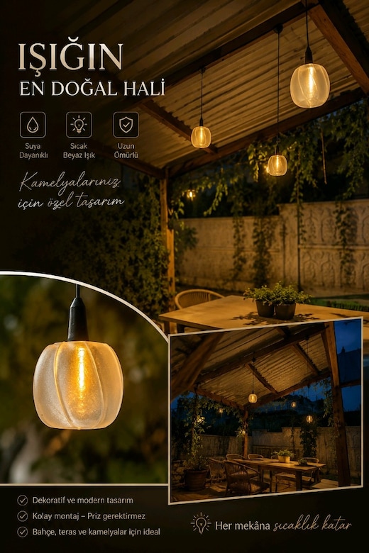 Gül tasarımlı LED ışık