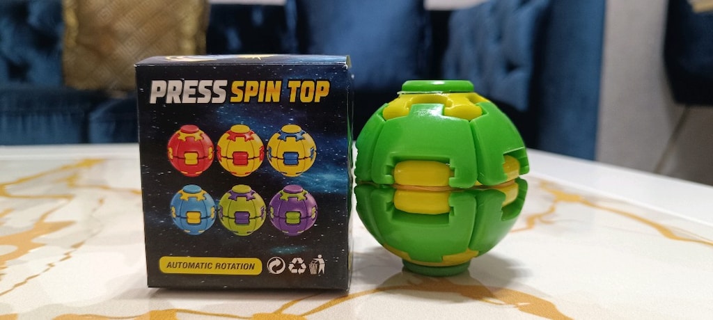 Press Spin Ball – Renkli Dönen Top - 2