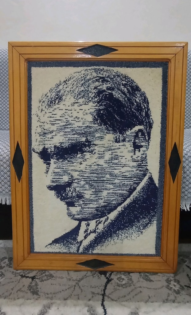 halı dokuma Atatürk duvar tablosu
