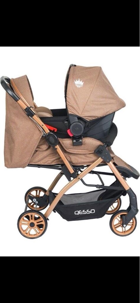 QESSO Baby Aqua Gold Çift Yönlü Bebek Arabası + Puset - 2