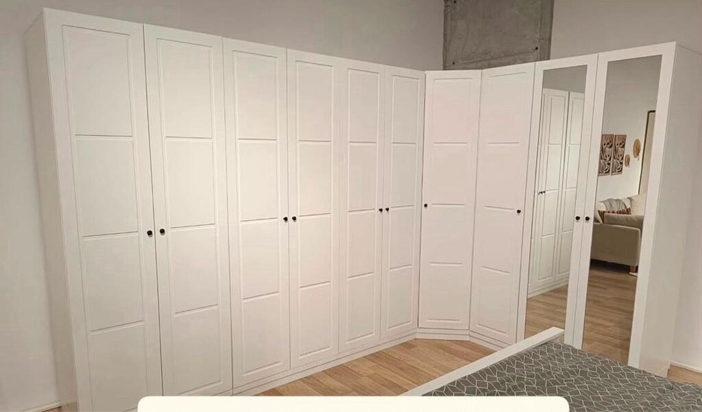 Sıfır.. Masif Mdf Ahşap 10 Kapakli L Köşe Milano Dolap - 4