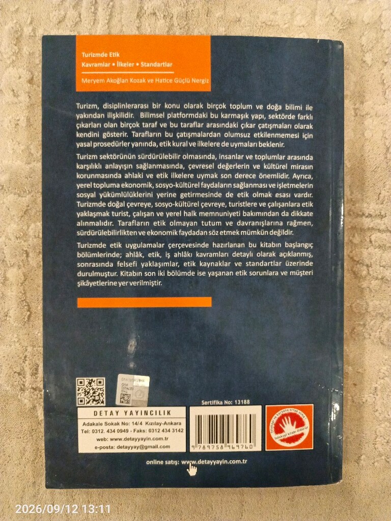 TURİZMDE ETİK Kavramlar İlkeler Standartlar - 2