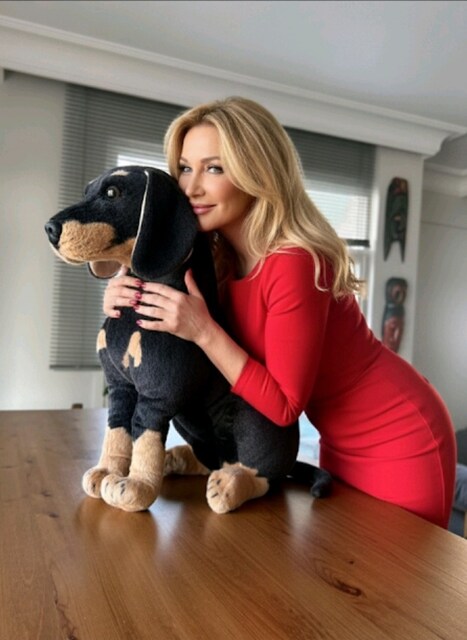 GERÇEK GÖRÜNÜMLÜ BÜYÜK BOY PELUŞ KÖPEK OYUNCAK