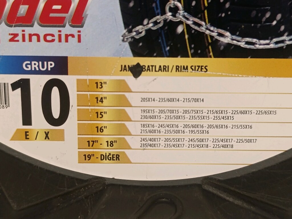 CAR SET 10 TAKMATİK KAR ZİNCİRİ SIFIR - 3