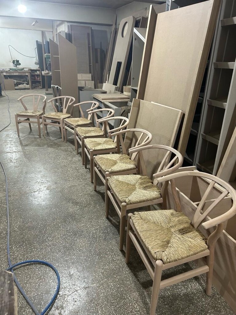 SANDALYE WİSHBONE KAYIN AHŞAP HASIR OTURUM - 13