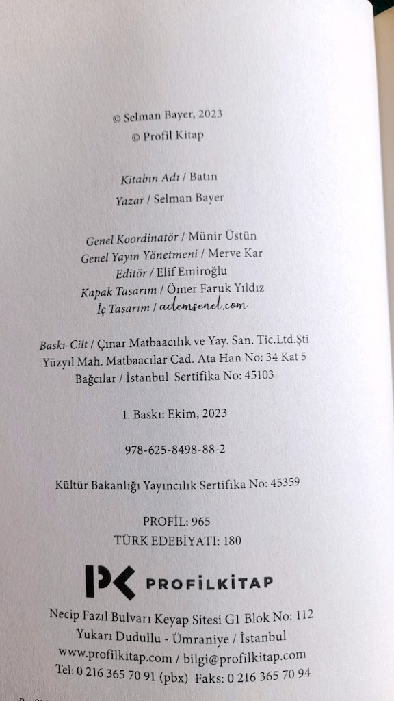 Selman Bayer roman - 7