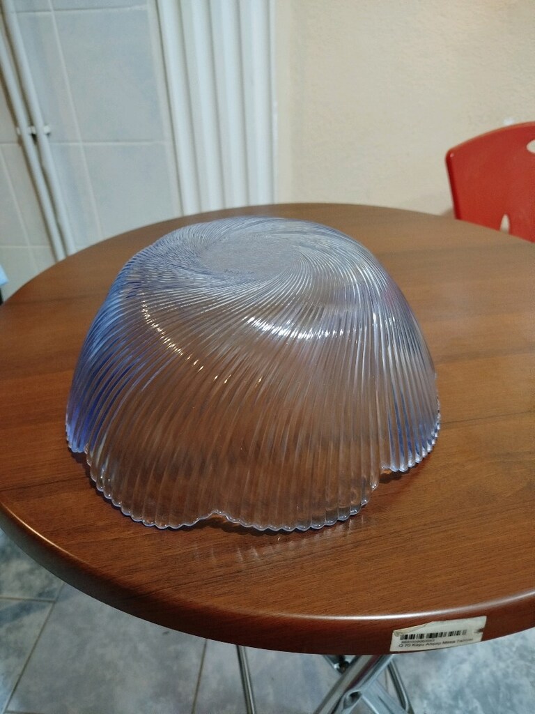 Büyük boy mavi cam meyvelik kase genişlik 29.5 cm boy 11.5 cm - 2