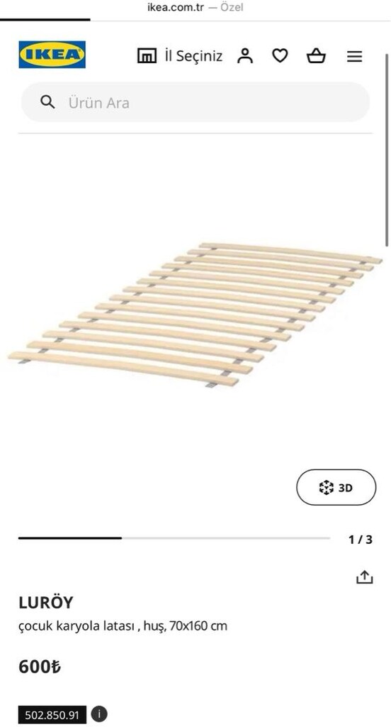 ikea singlar 70x160 kayın agacı karyola - 3