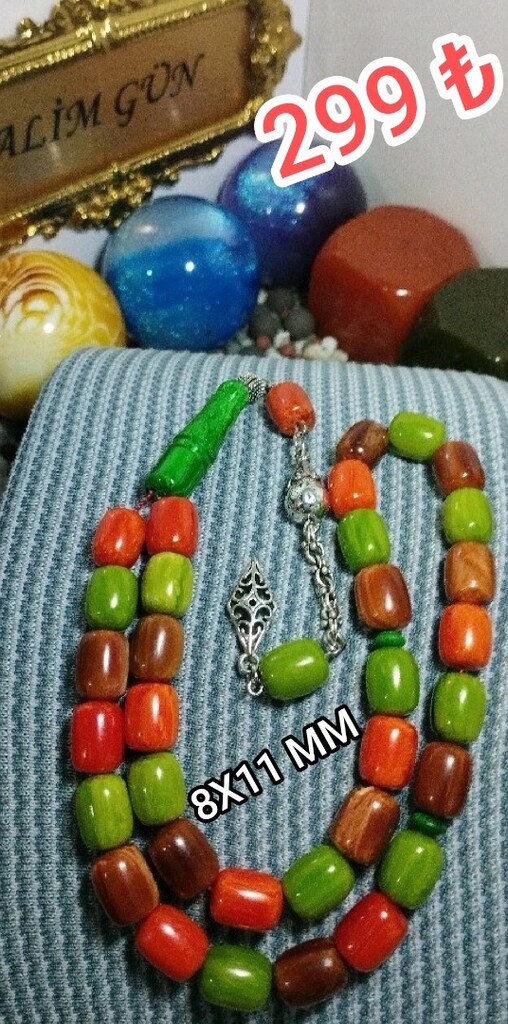 TESBİH KANAYAN BAGA SIKMA KEHRİBAR RENK CÜMBÜŞÜ KATALİN TESBİHLER... - 10