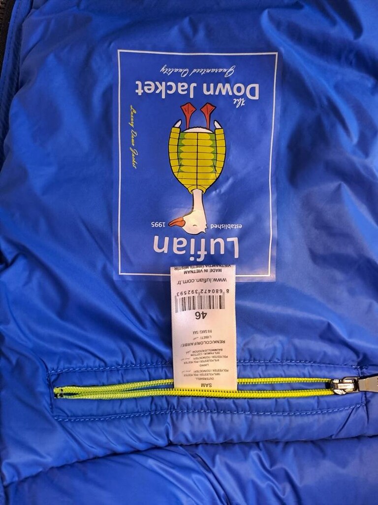 Erkek Şişme Yelek - Mavi, By Lufian, Beden 46, Temiz Durumda. Fermurlı - 3