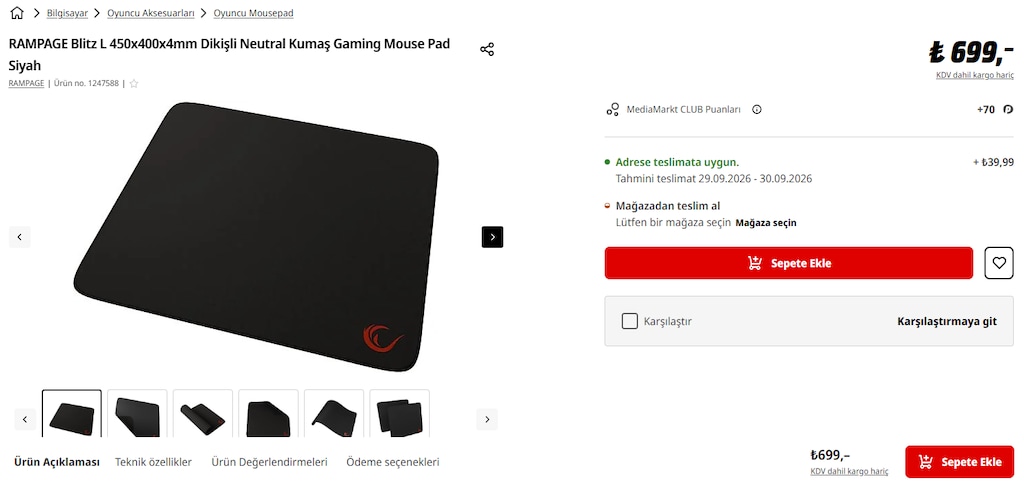 KUTULU FATURALI GARANTİLİ 5 PARÇA GAMING OYUNCU SETİ - 8