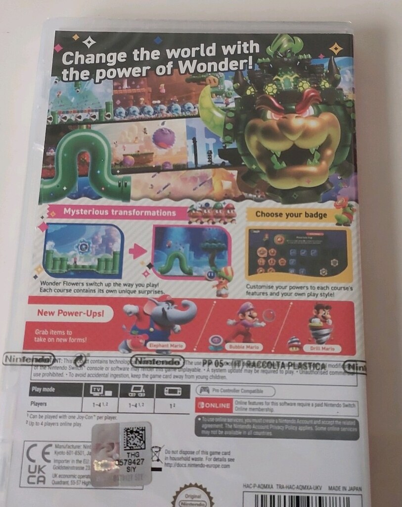 Sıfır kapalı kutu Açıklamayı okuyun Switch Super Mario Wonder oyun - 3