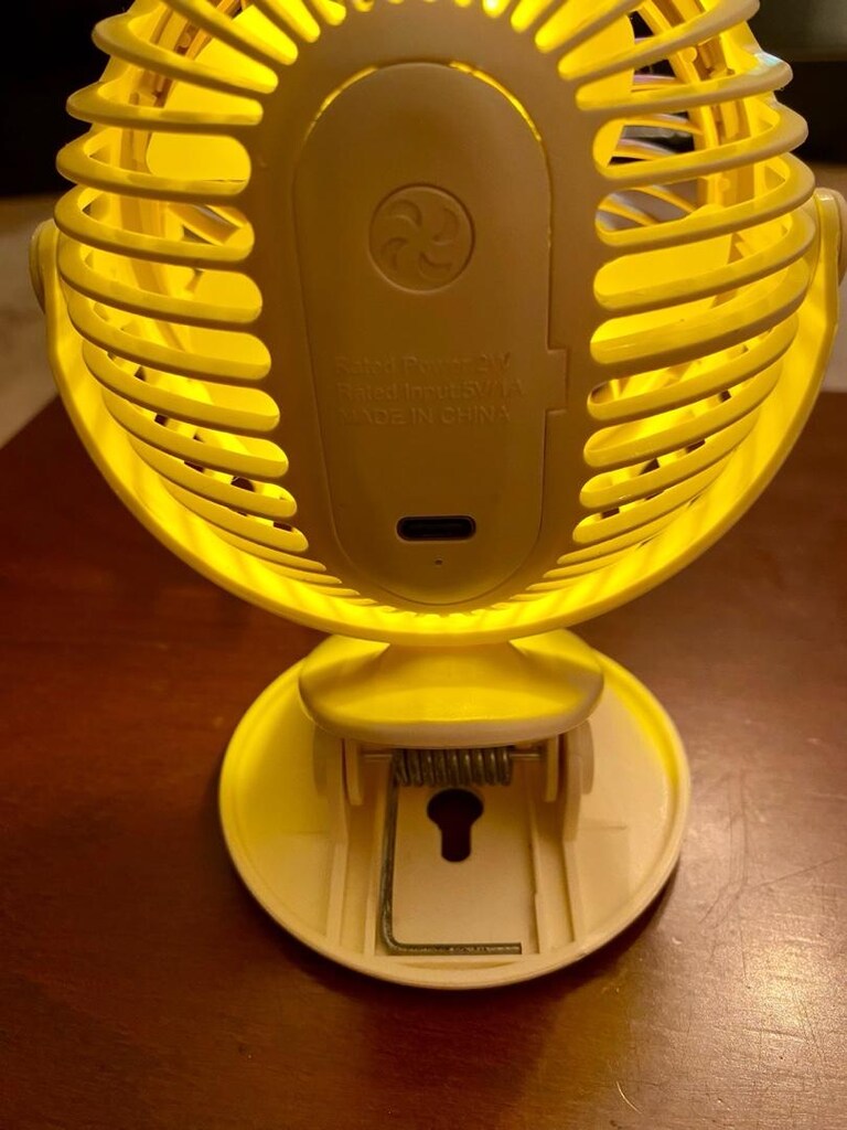 LED IŞIKLI KÜÇÜK MANDALLI MASAÜSTÜ FAN - 7