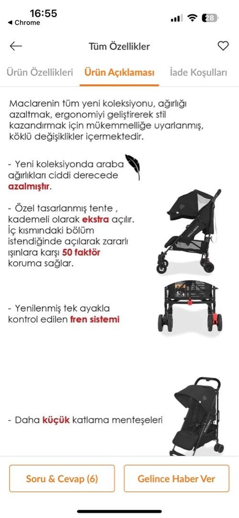 Maclaren quest arc baston bebek arabası - 3