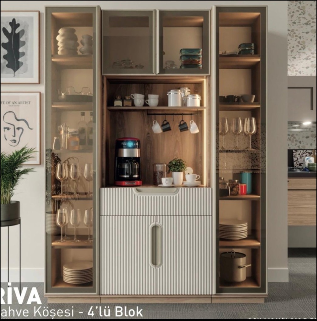 MDF KAHVE KÖŞESİ DOLABI/ KİLER DOLABI - 16