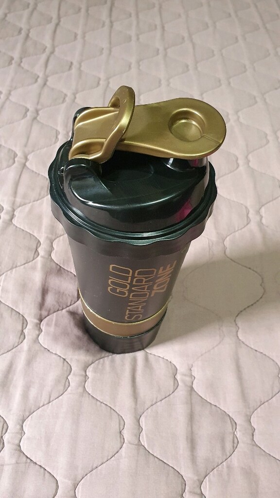 Shaker Optimum Nutrition Gold Standart Zone Black-Gold - 3
