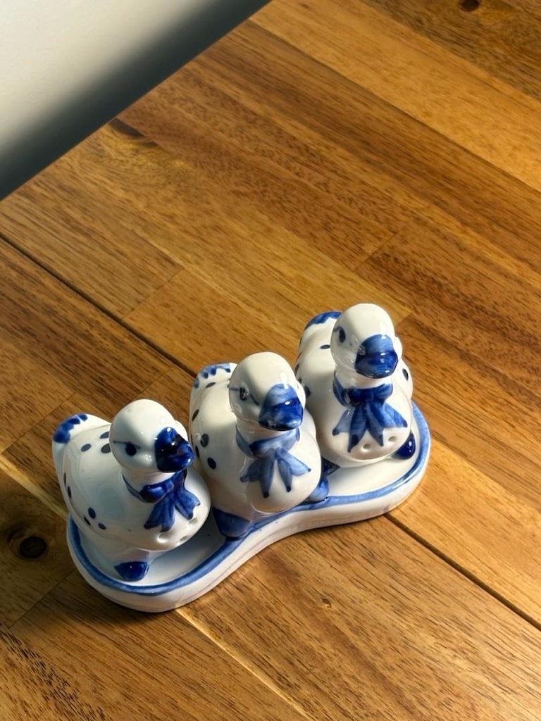 Vintage Ördek Figürlü Tuzluk-Biberlik - 7