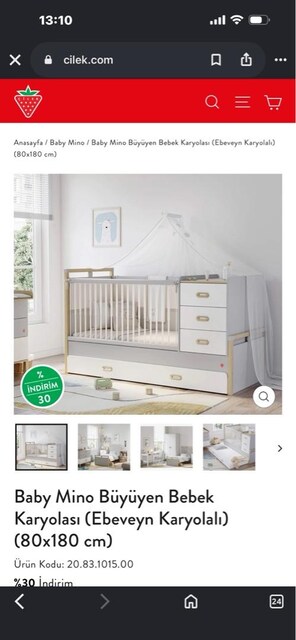 ÇİLEK marka Baby Mino bebek-çocuk yatak odası takımı