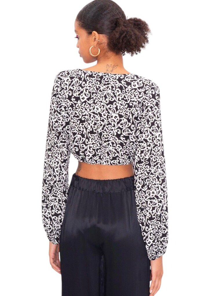BSL KRUVAZE YAKA CROP BLUZ - 3