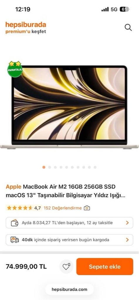 Devir sayisi 9 | Pil sağlığı %100 | Macbook air M2 16 GB 256 GB - 13