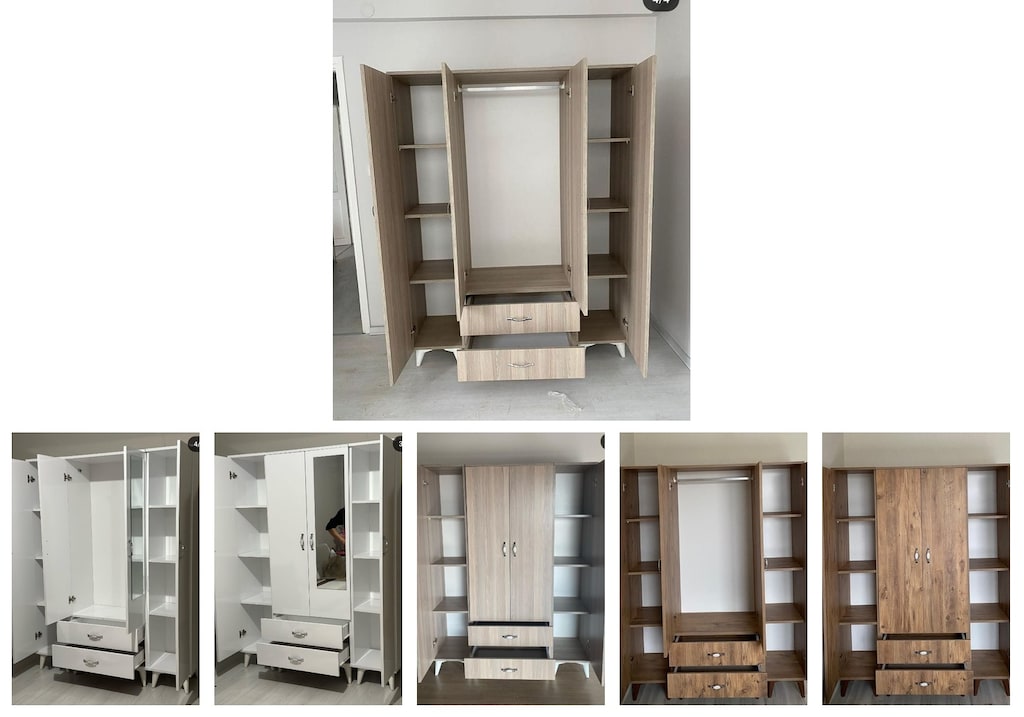 4 kapaklı elbise dolabı whdqyzjeze - 6