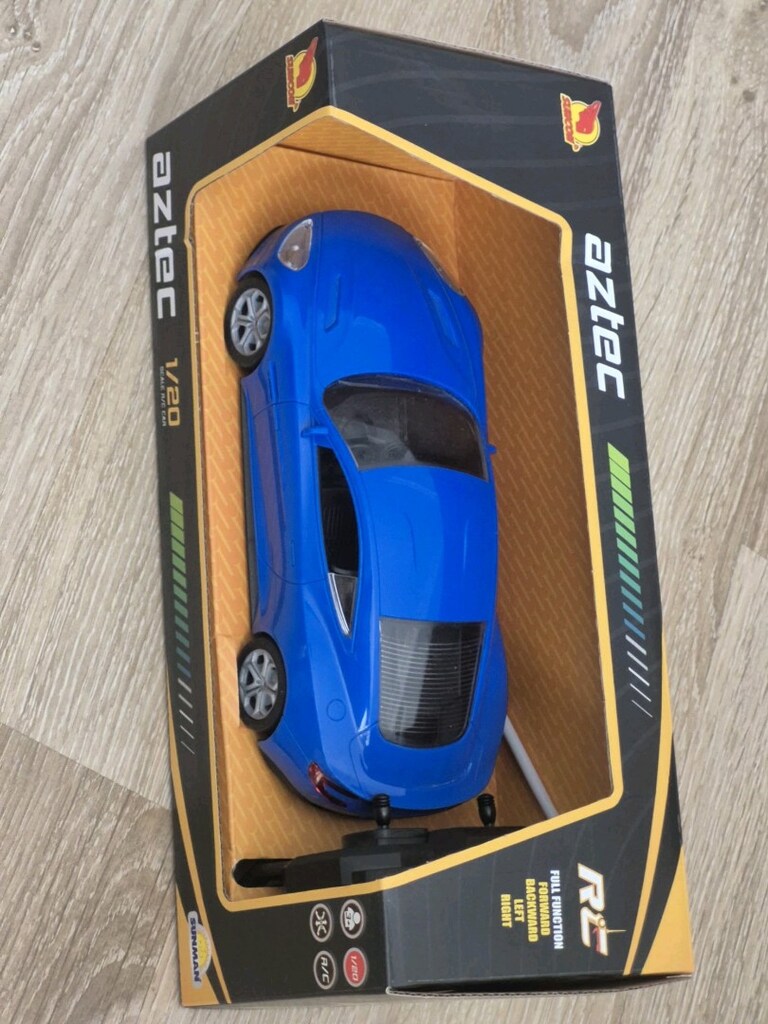 Sunman 1:20 20 cm Mavi Uzaktan Kumandalı Aztec Spor Araba - 3