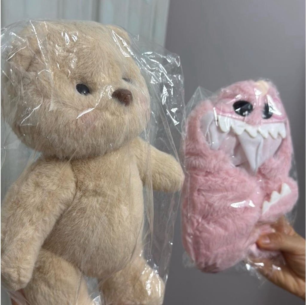 PUFFY HUG BEYAZ PUFFY + PEMBE DİNO KOSTÜMÜ - 5
