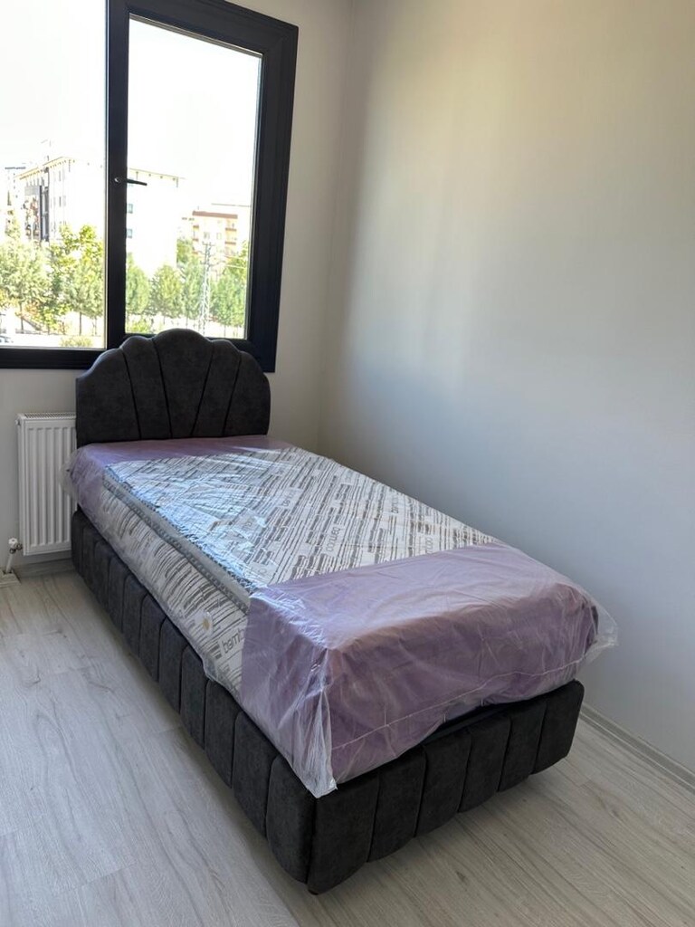 ultra lüks tek kişilik baza başlık petli yatak sıfır ürün ambalıjında - 5
