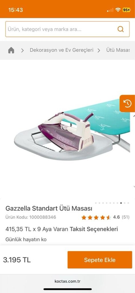 gazzella ütü masası 1-2 kez kullanıldı - 4