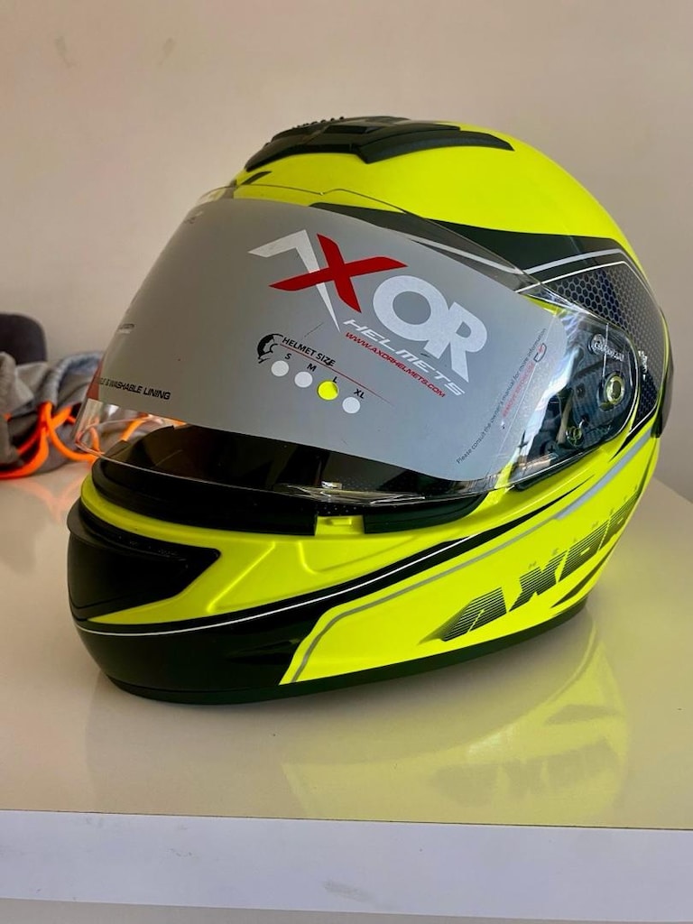 AXOR Rage Ecco Kapalı Kask Neon Sarı - Siyah L beden sıfır - 12