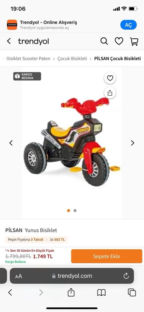 pilsan oyuncak motor bisiklet - 3