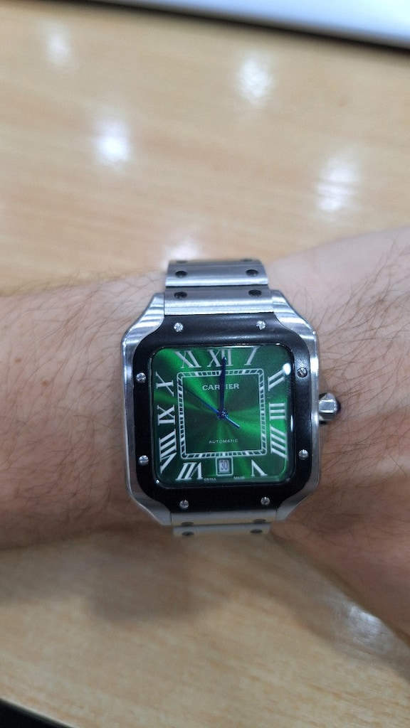 Santos De Cartier Green Dial & Black Bezel - Üst Segment Otomatik - 4
