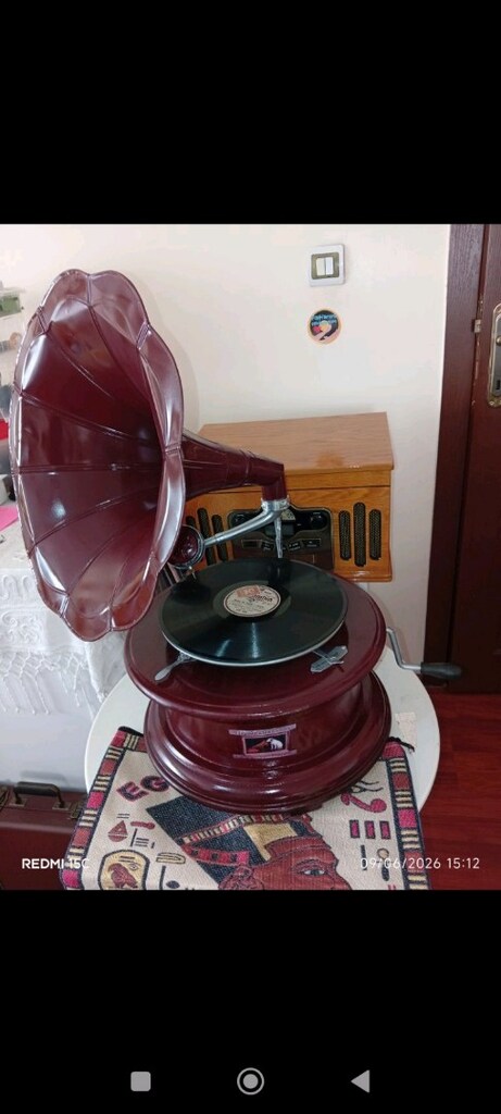 GRAMOFON ORİJİNAL ANTİKA ÇALIŞIYOR DURUMDA SORUNSUZ - 4