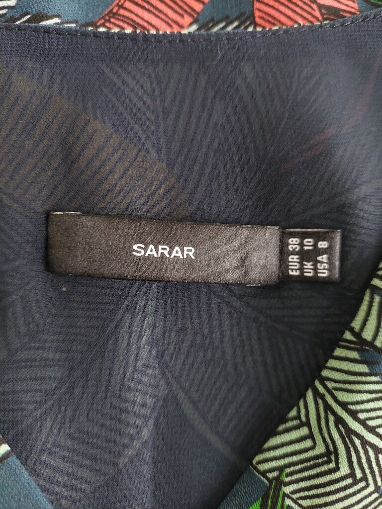 SARAR tropik yaprak desen maxi elbise - 11