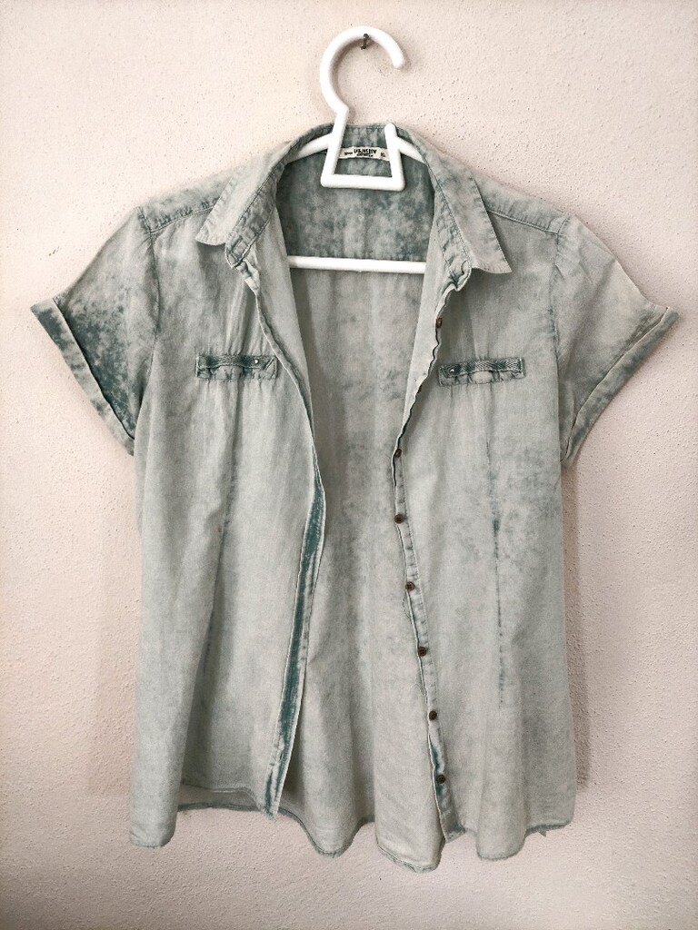 LEKE Jean bayan vual kumaş denim tunik - 2